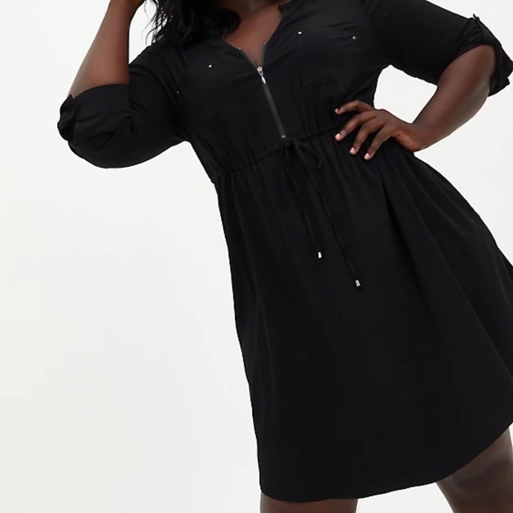 TORRID Black challis dress
